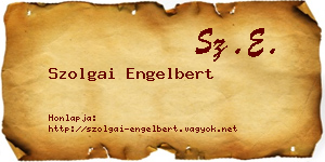 Szolgai Engelbert névjegykártya